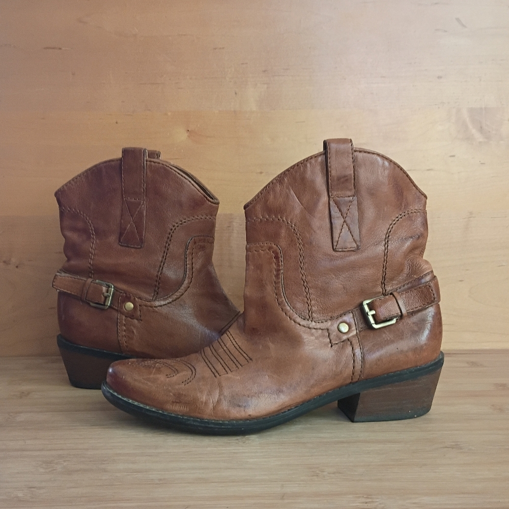 Franco Sarto Leather Ankle Boots